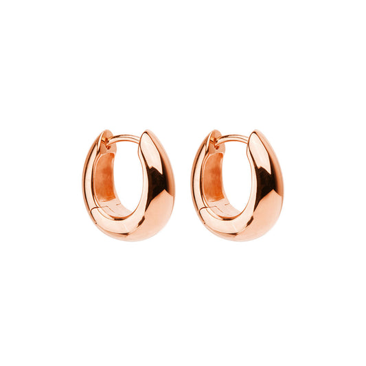 Arco Huggie Earrings - Rose Gold Plated