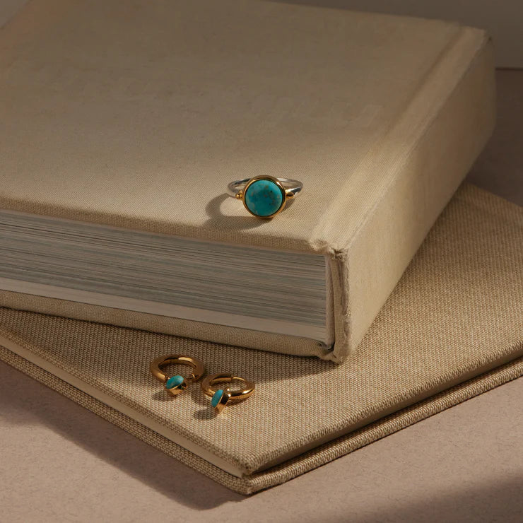 Heavenly Turquoise Earring - Gold Plated