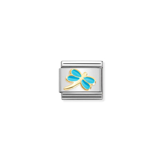 Composable Classic Link 030285/58 Turquoise Dragonfly In Gold - Jamies Jewellers