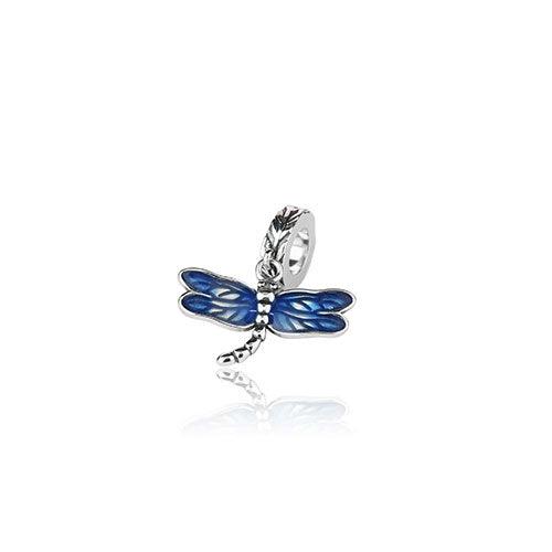 Blue Dragonfly Pendant Dangle Charm (New Beginnings) - Jamies Jewellers