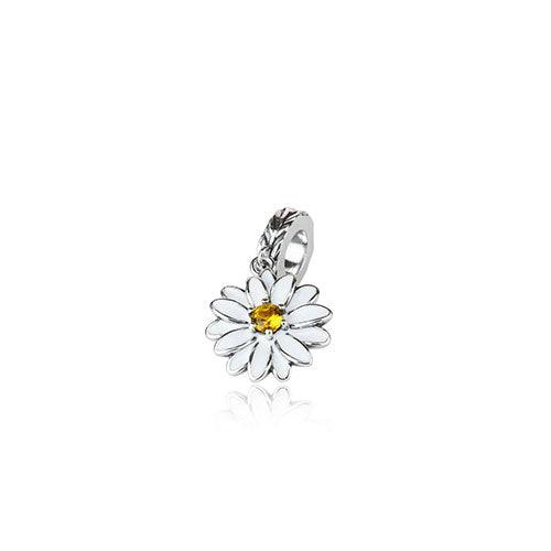 White Daisy Pendant Charm (Cherished) - Jamies Jewellers