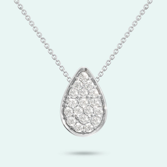 Sterling Silver The Full Love Drop Crystal Pendant