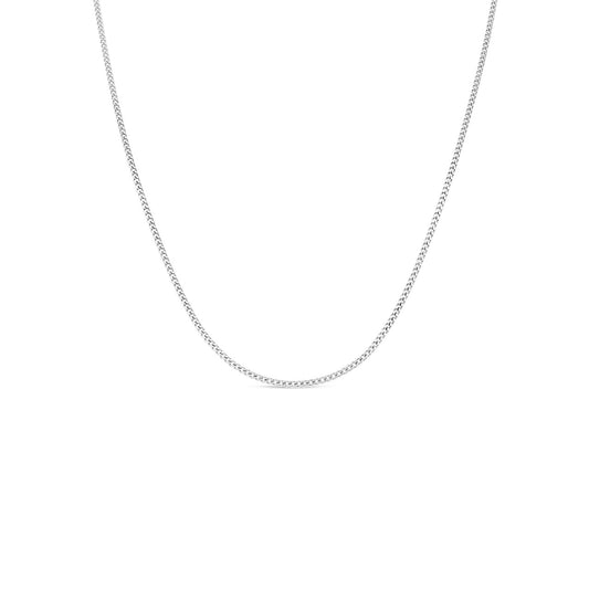 45cm Sterling Silver V301 Rhodium Plated Chain