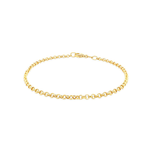 9k Yellow Gold Round Belcher Bracelet