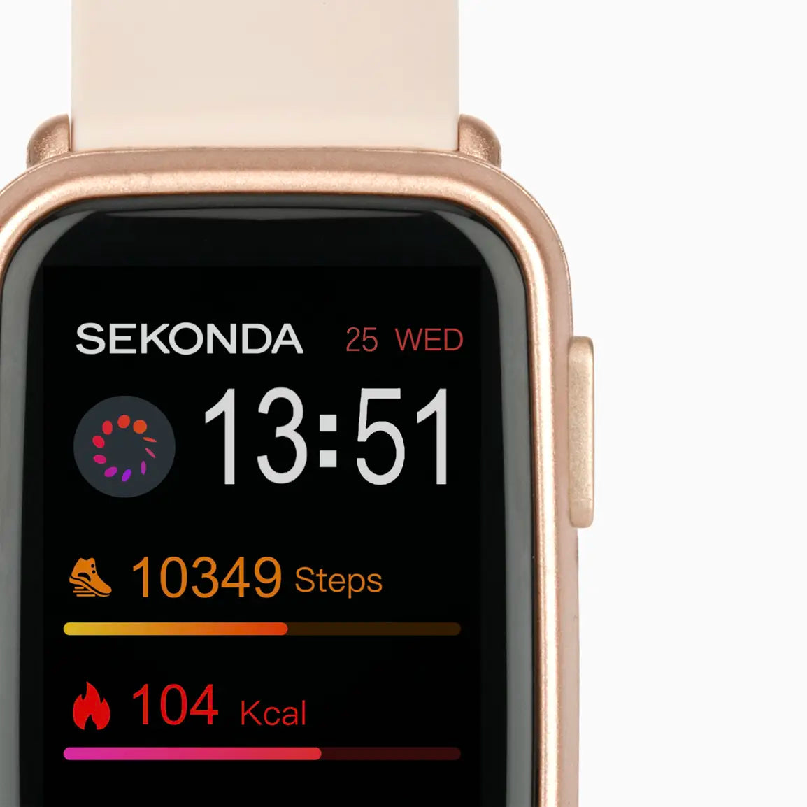 Sekonda Track Smart Watch | Rose Gold Case & Pink Silicone Strap | 30170
