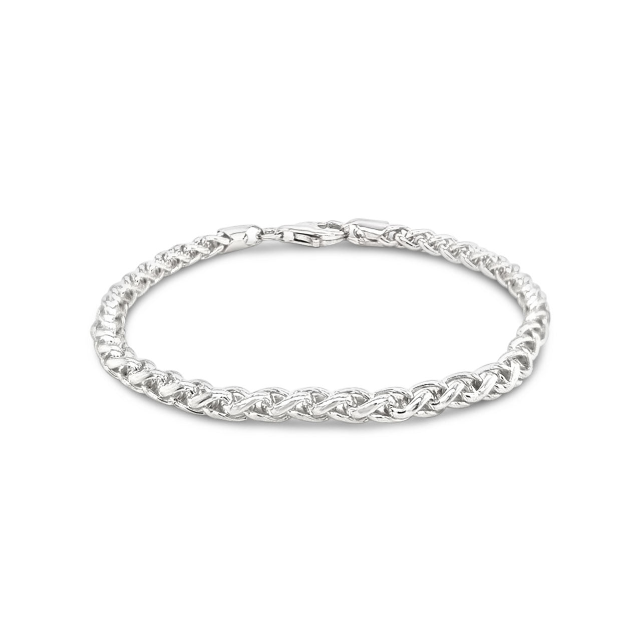 19cm Sterling Silver  Wheat Bracelet