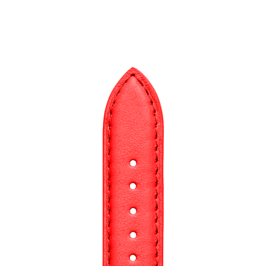 14mm Red Miami Nubuck Leather Watch Strap