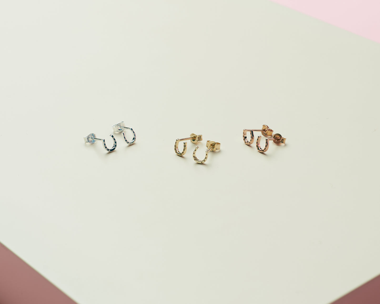Sterling Silver Mini Horseshoe Stud Earrings