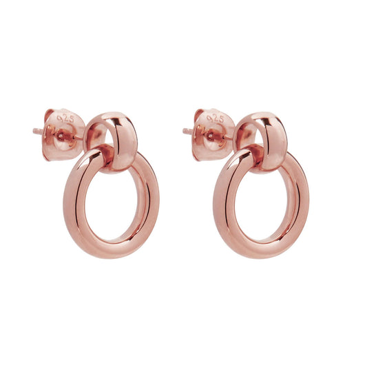 Roma Stud Earrings - Rose Gold Plated