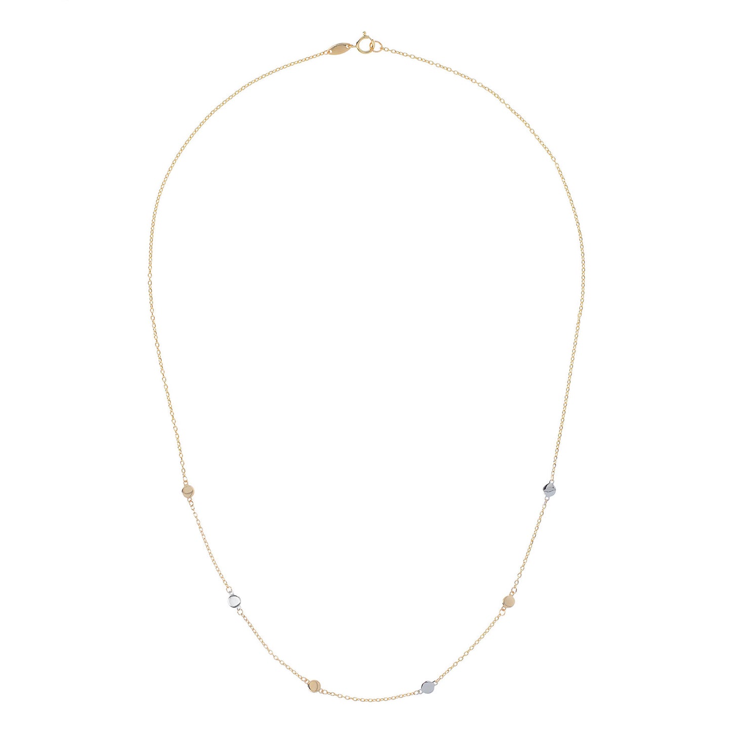 9k Two Tone Gold 45cm Chain