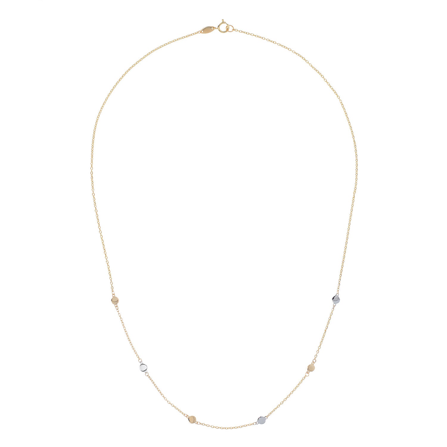 9k Two Tone Gold 45cm Chain