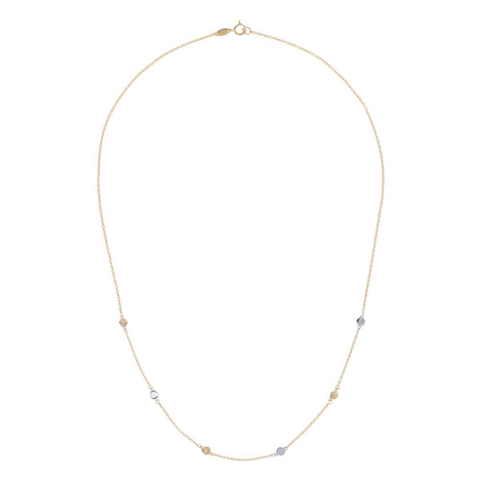 9k Two Tone Gold 45cm Chain