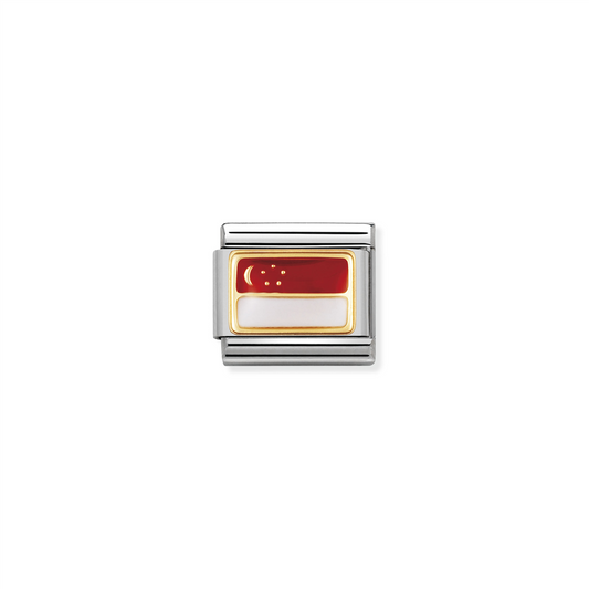 Composable Classic Link 030236/03 Singapore Flag in 18k Gold