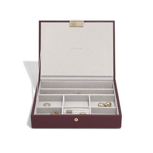 Burgundy Classic Jewellery Box Lid