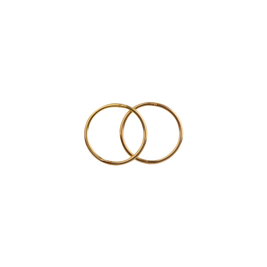 12mm Plain Gold Plated Sterling Silver Sleepers