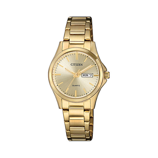 EQ0593-85P - Ladies Gold Dress Watch
