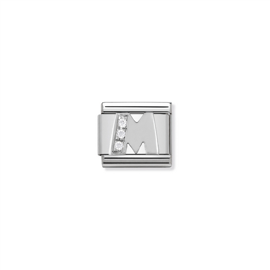 Composable Classic Link 330301/13 Letter M in Silver & Stones