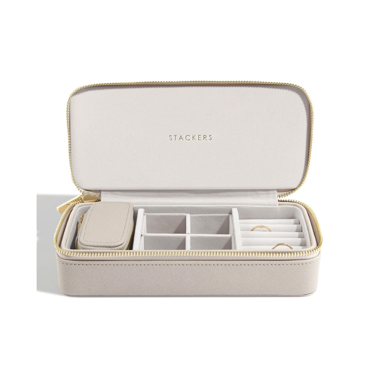 Taupe Large Travel Jewellery Box