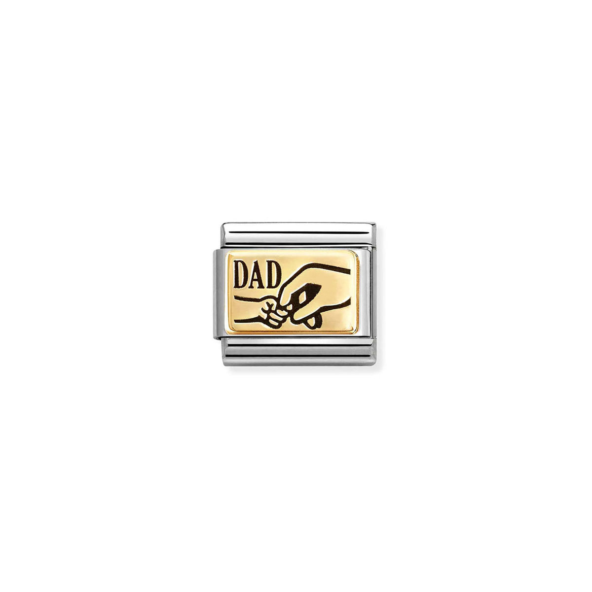 Composable Classic Link 030166/37 Dad With Hands in 18k Gold and Enamel