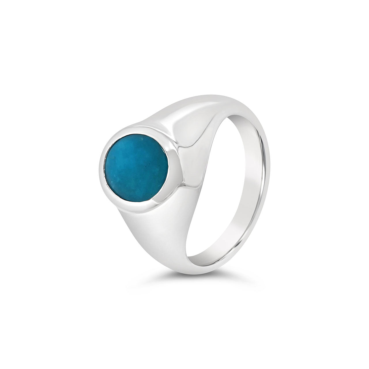Sterling Silver Oval Turquoise Dress Ring