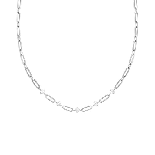 Chains Of Style 029401/001 Necklace S/Steel CZ