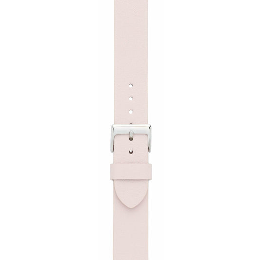 Light Pink 18mm Leather Watch Strap with Silver Buckle