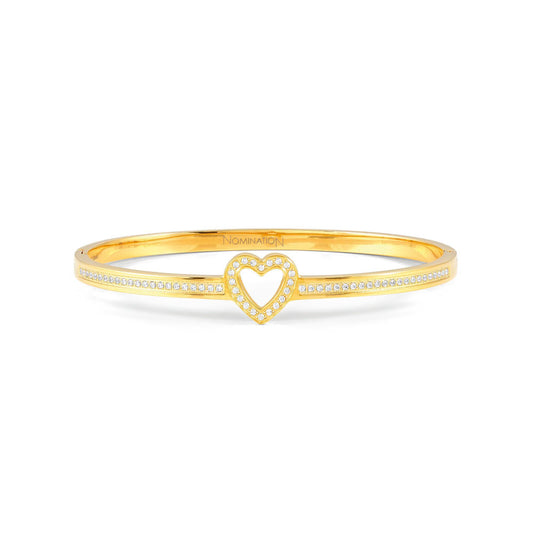 Pretty Bangles 029501/02/006 Gold Heart With CZ - Large