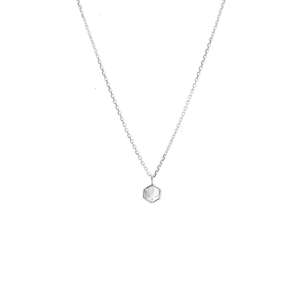 Mini Harmony Necklace Crystal Quartz + Silver