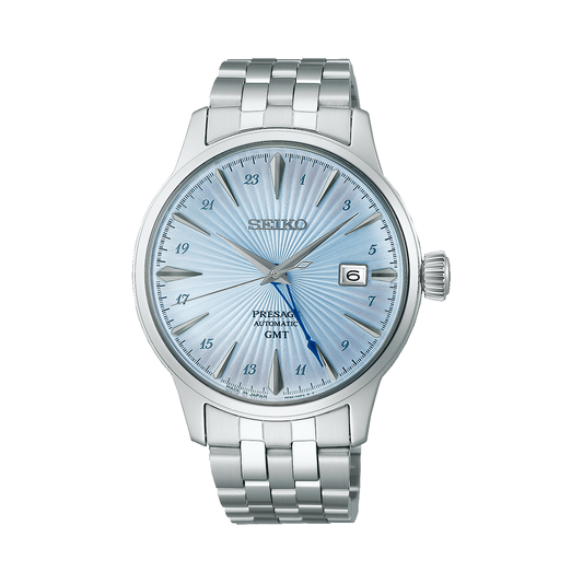 Seiko - SSK037J Presage ‘Skydiving’ Cocktail Time GMT Automatic Watch