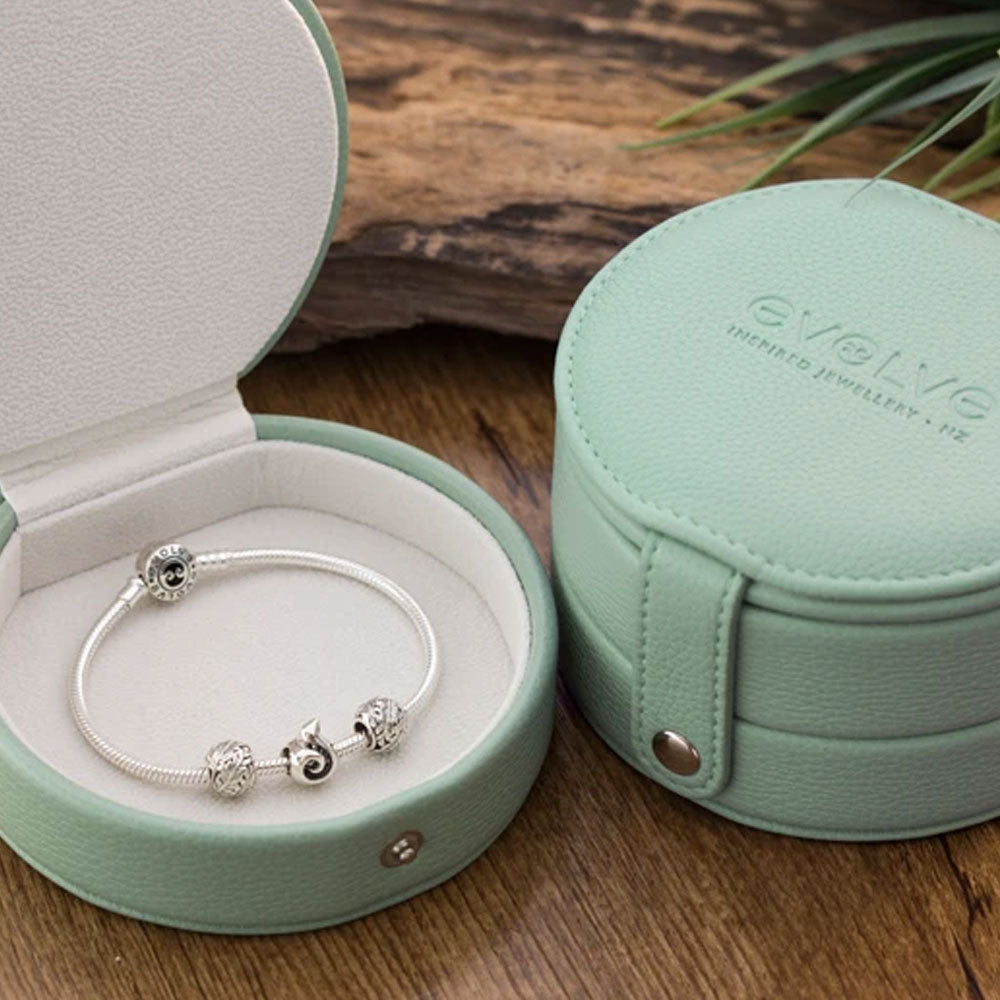 Leather Round Jewellery Case