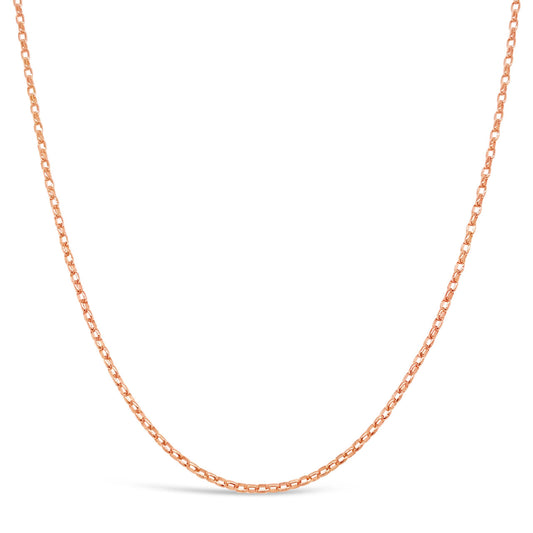 45cm 9k Rose Gold BO0.5 Oval Belcher Chain