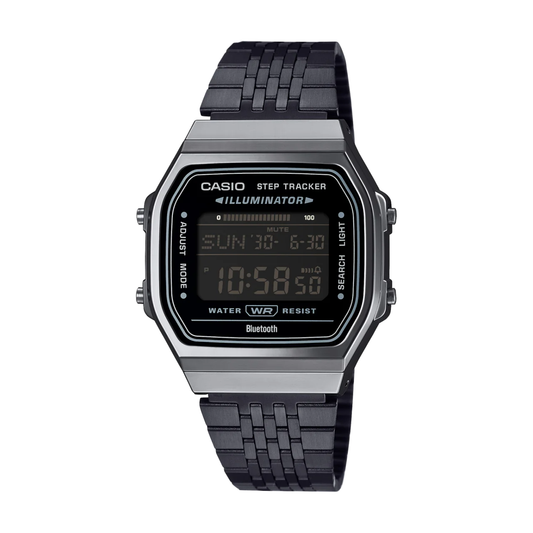 Casio Digital Vintage Black Step Counter Watch - ABL100WEGG-1B