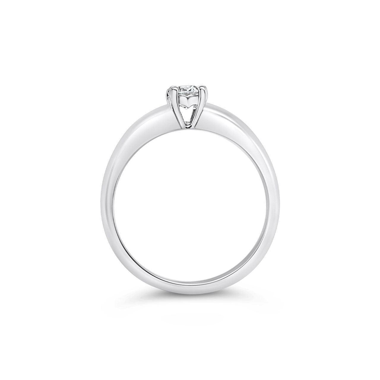 9k White Gold 4 Claw 0.25ct Diamond Solitaire