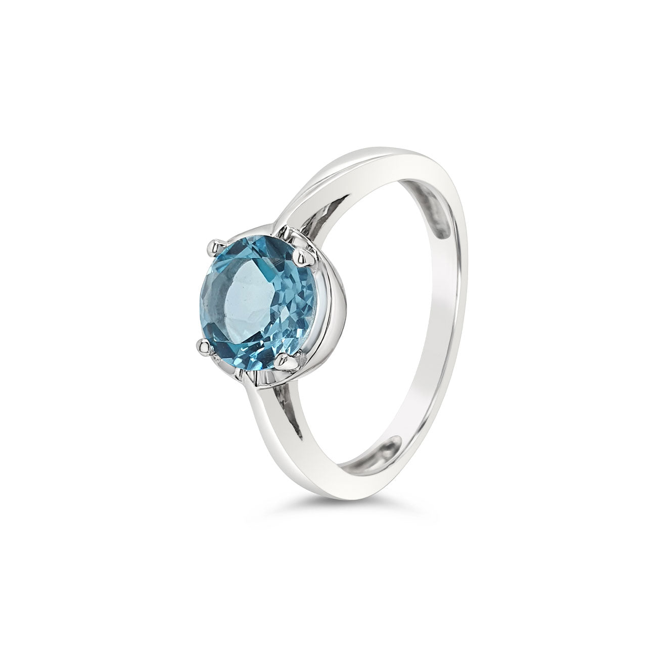 Sterling Silver Blue Topaz Dress Ring