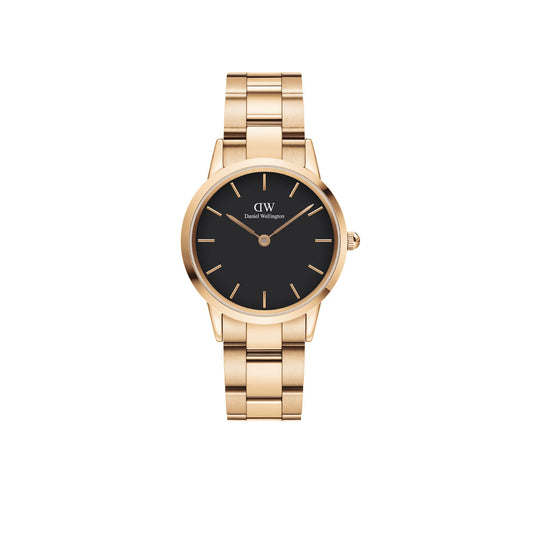 Iconic Link 32mm - Rose Gold & Black Watch