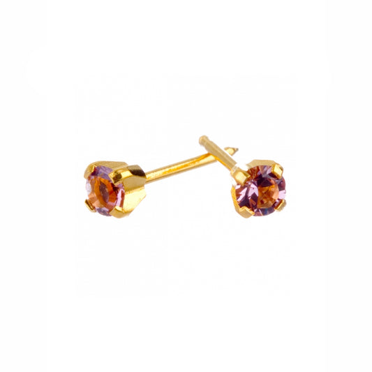 Gold Plated 3mm June Claw Studs