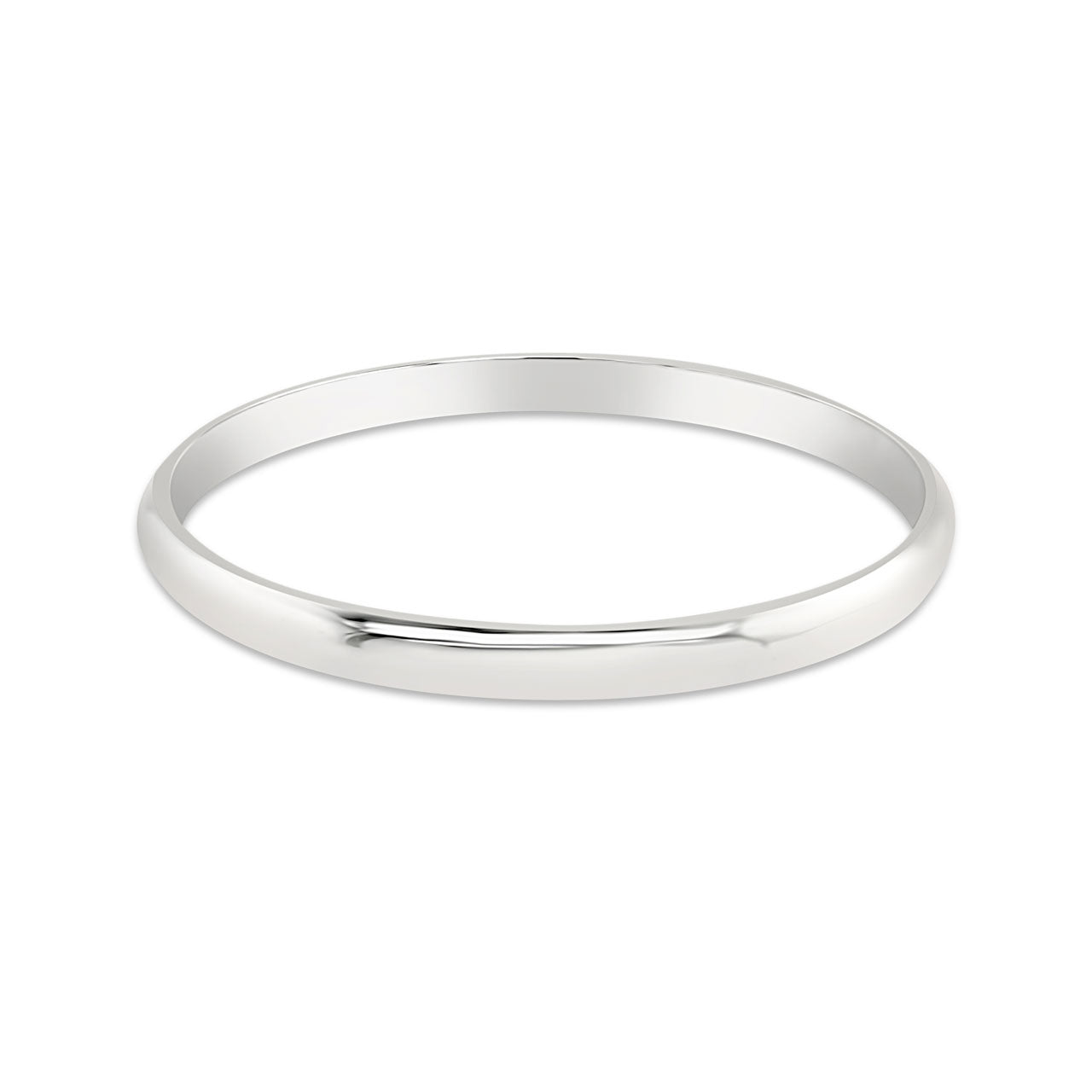 Sterling Silver Medium Half Round Bangle