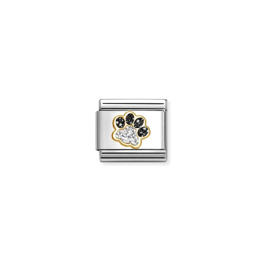 Composable Classic Link 030220/22 Glitter Pawprint in 18k Gold