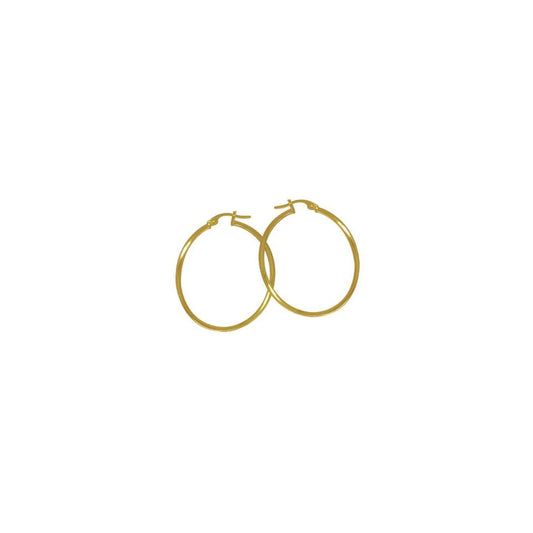 9k Yellow Gold 28mm Round Hoop Earrings