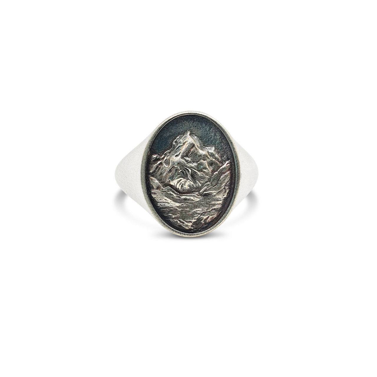 Sterling Silver Mount Cook Signet Ring