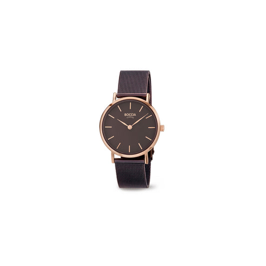 3281-04 - Ladies Chocolate & Rose Gold Titanium Watch