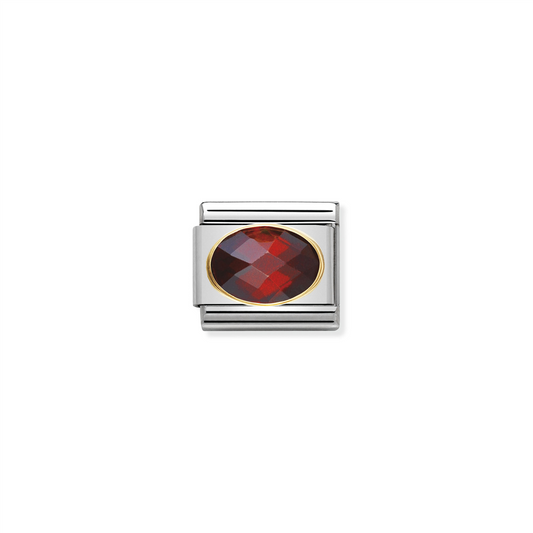 Composable Classic Link 030601/005 with Red Faceted Stone