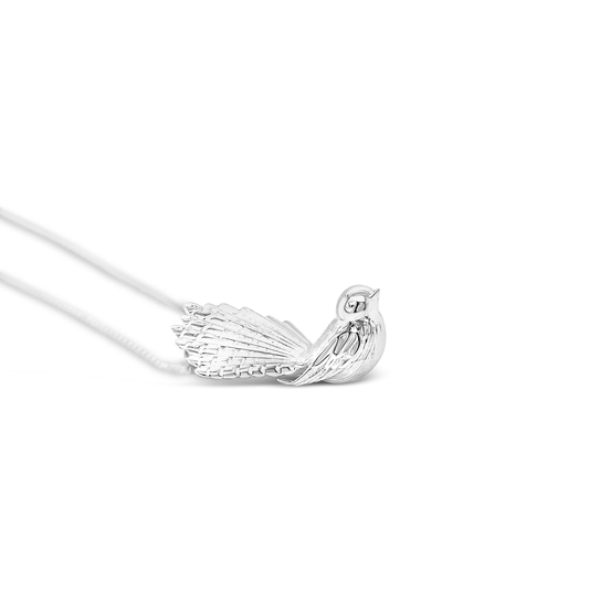 Sterling Silver Memento Piwakawaka (Fantail) Hanging Pendant