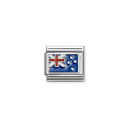 Composable Classic Link 330207/35 New Zealand In Enamel & 925 Silver
