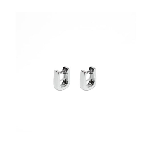 Sterling Silver 9x8mm Small U Shaped Huggie Earrings