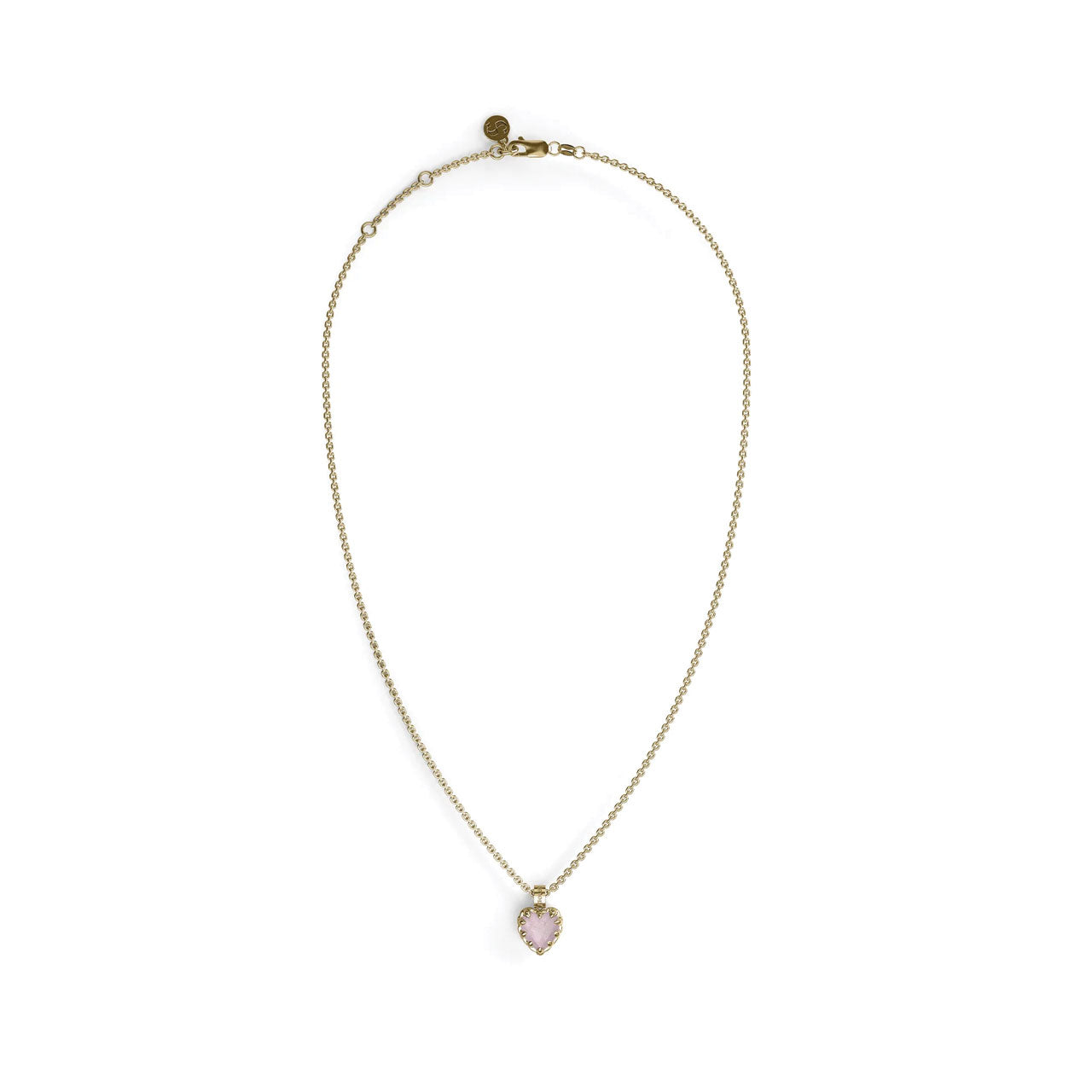 Love Claw Necklace Rose Quartz - Gold Plated