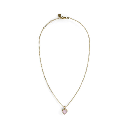 Love Claw Necklace Rose Quartz - Gold Plated