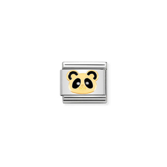 Composable Classic Link 030248/18 Panda in 18k Gold & Enamel