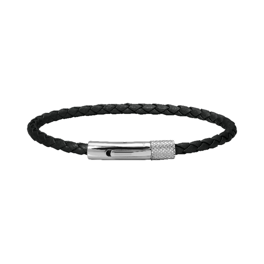 Driver Black 3.5mm Braided Leather Bracelet