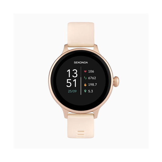 Sekonda Connect Smart Watch | Rose Gold Alloy Case & Pink Silicone Strap | 40623
